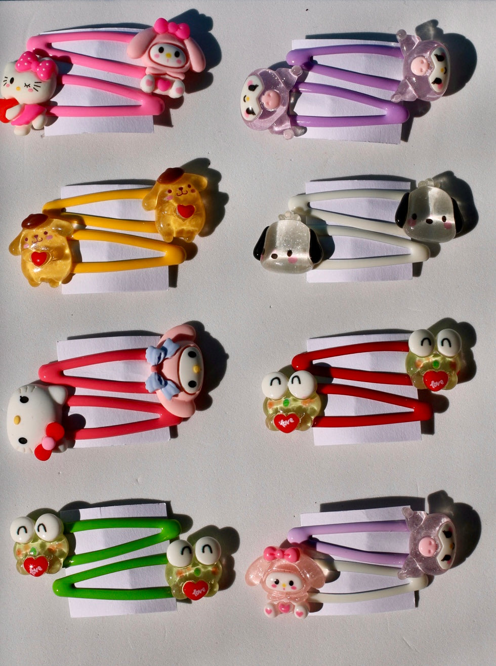 Sanrio hairclips full set