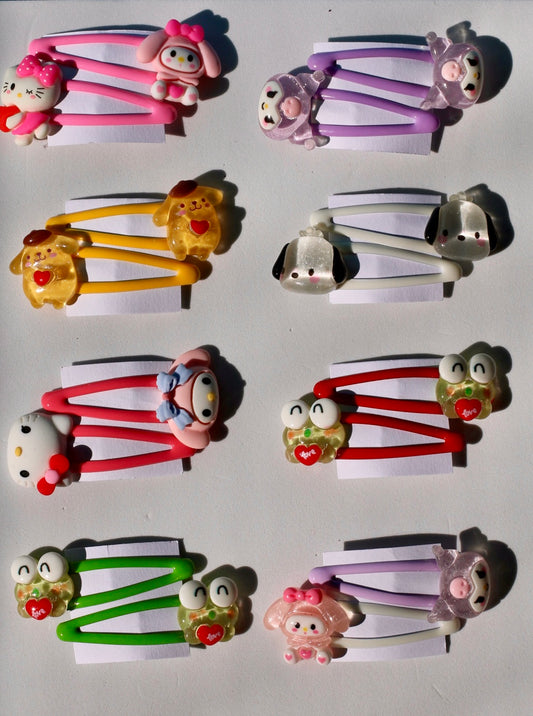 Sanrio hairclips full set