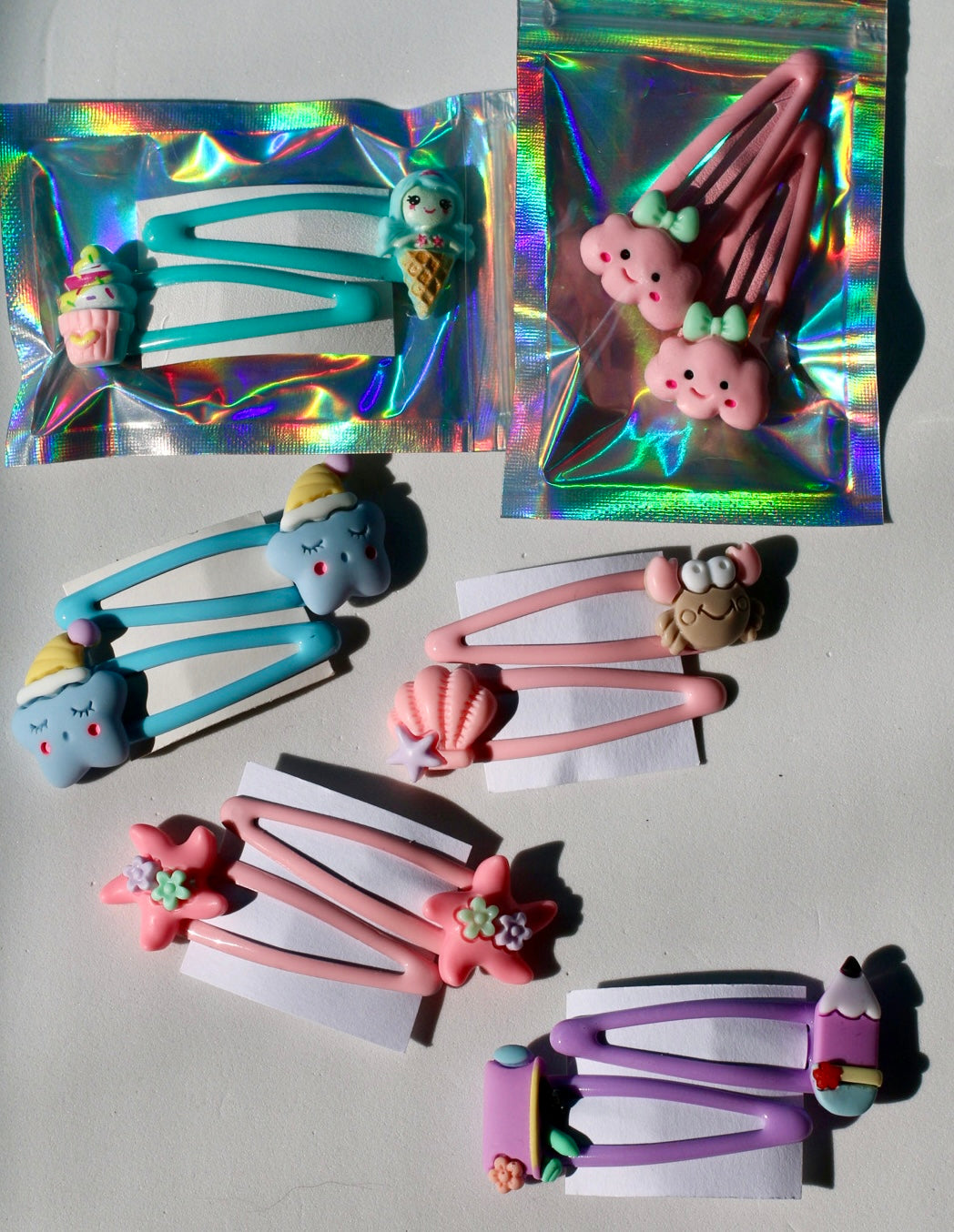 Cute preppy hairclips full set